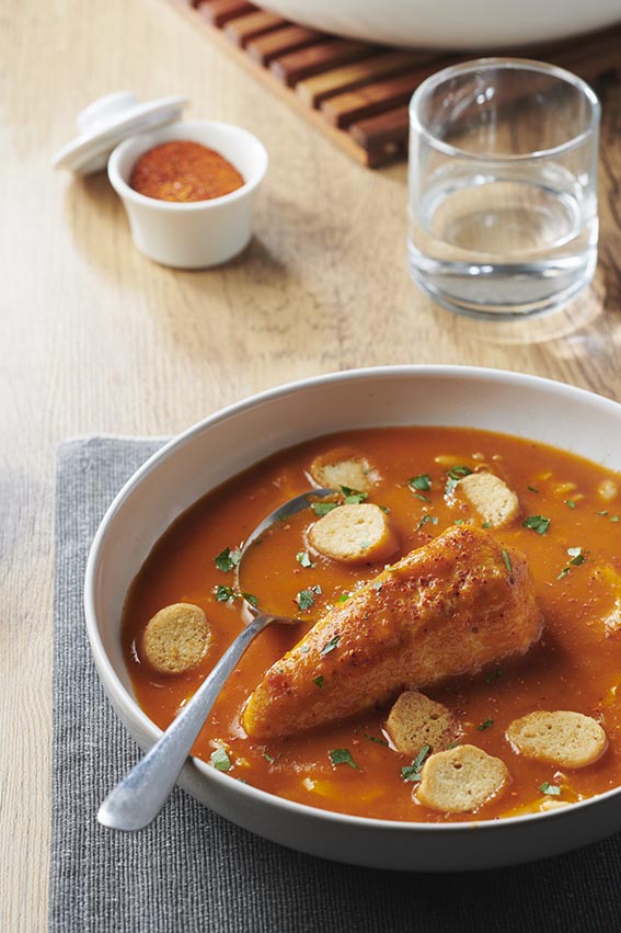 Quenelles de l’Atelier brochet en soupe de poisson Quenelles de l’Atelier brochet en soupe de poisson