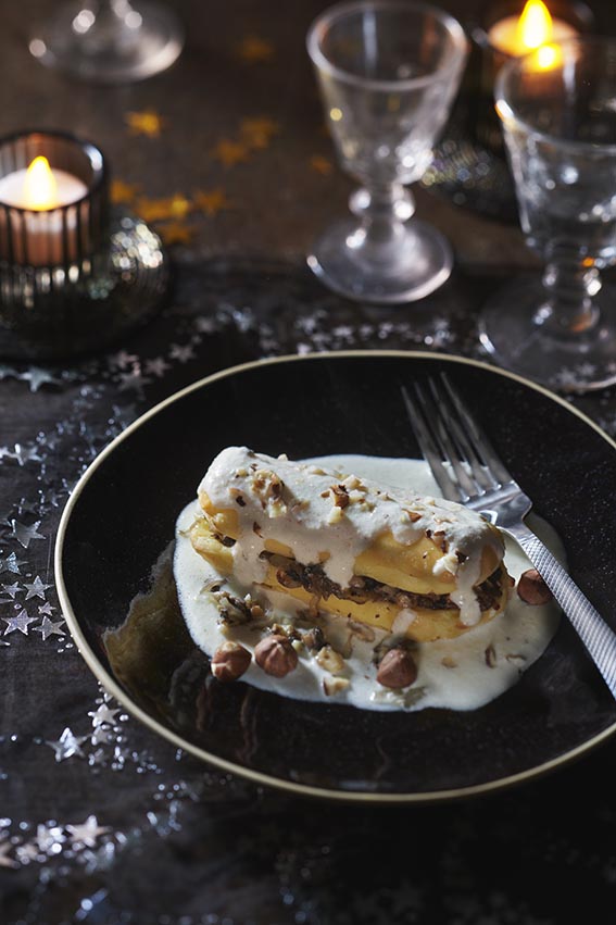 Délices soufflés emmental farcis & sauce champagne