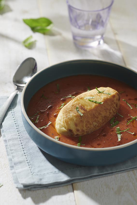 Délices Soufflés brochet et gaspacho